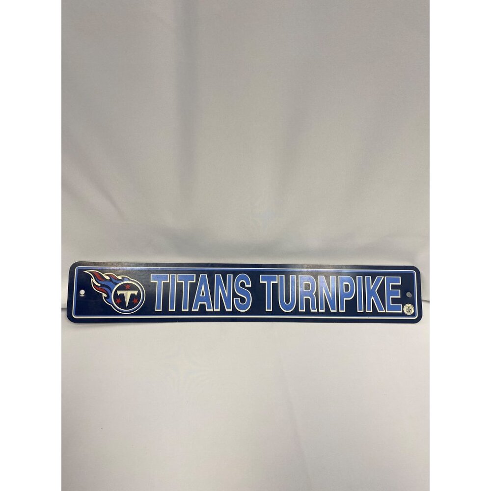 NFL Tennessee Titans Team Street Sign 4" x 24" Turnpike Sign